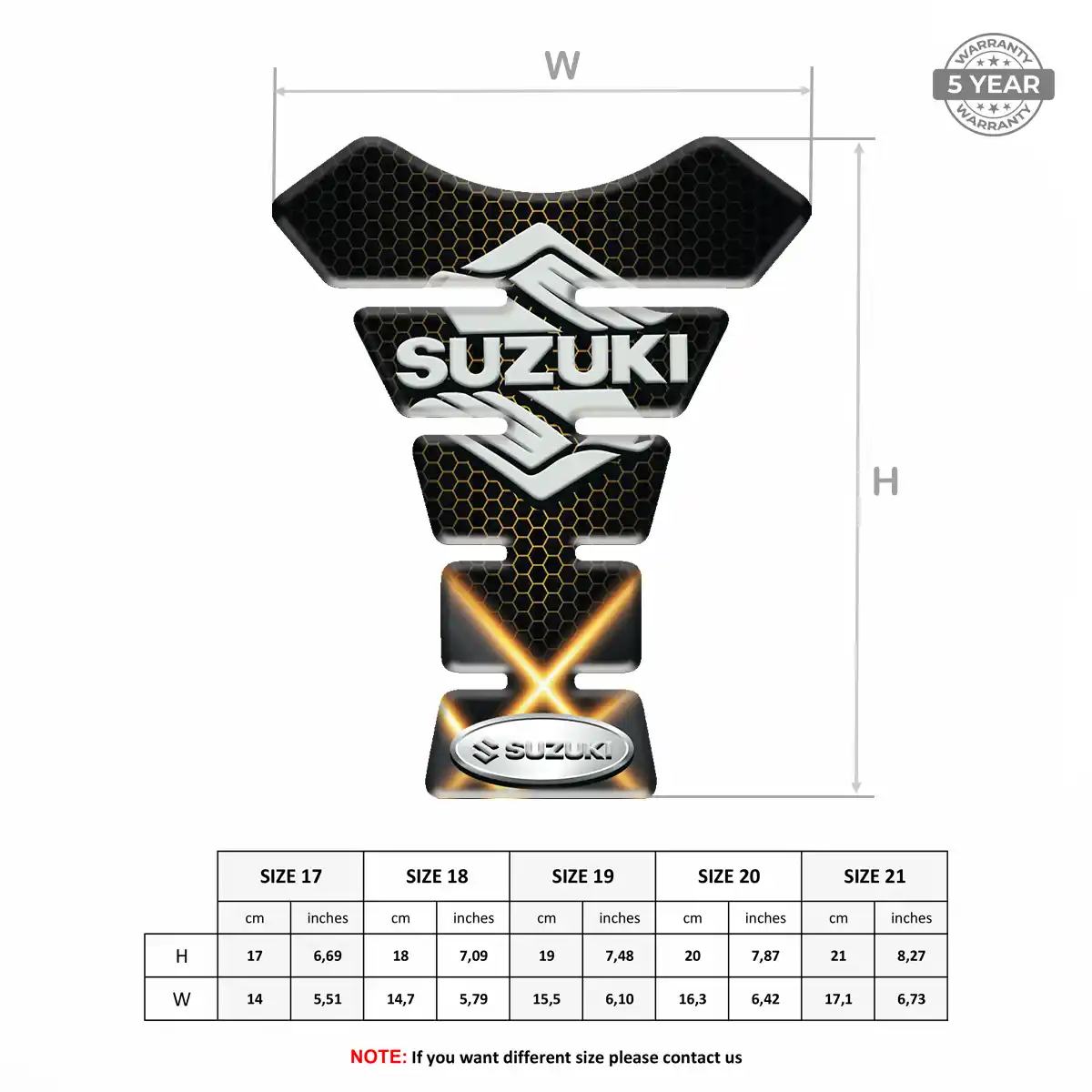 Suzuki Tank Fuse Guard Motorbike Sleek Style