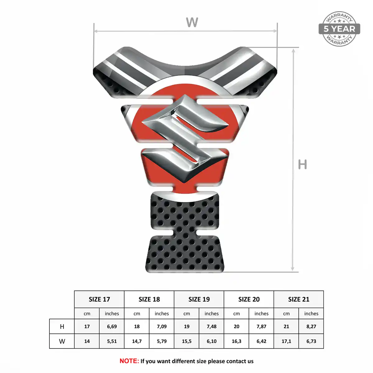 Suzuki Tank Fuse Guard Motorcycle Prestige Line