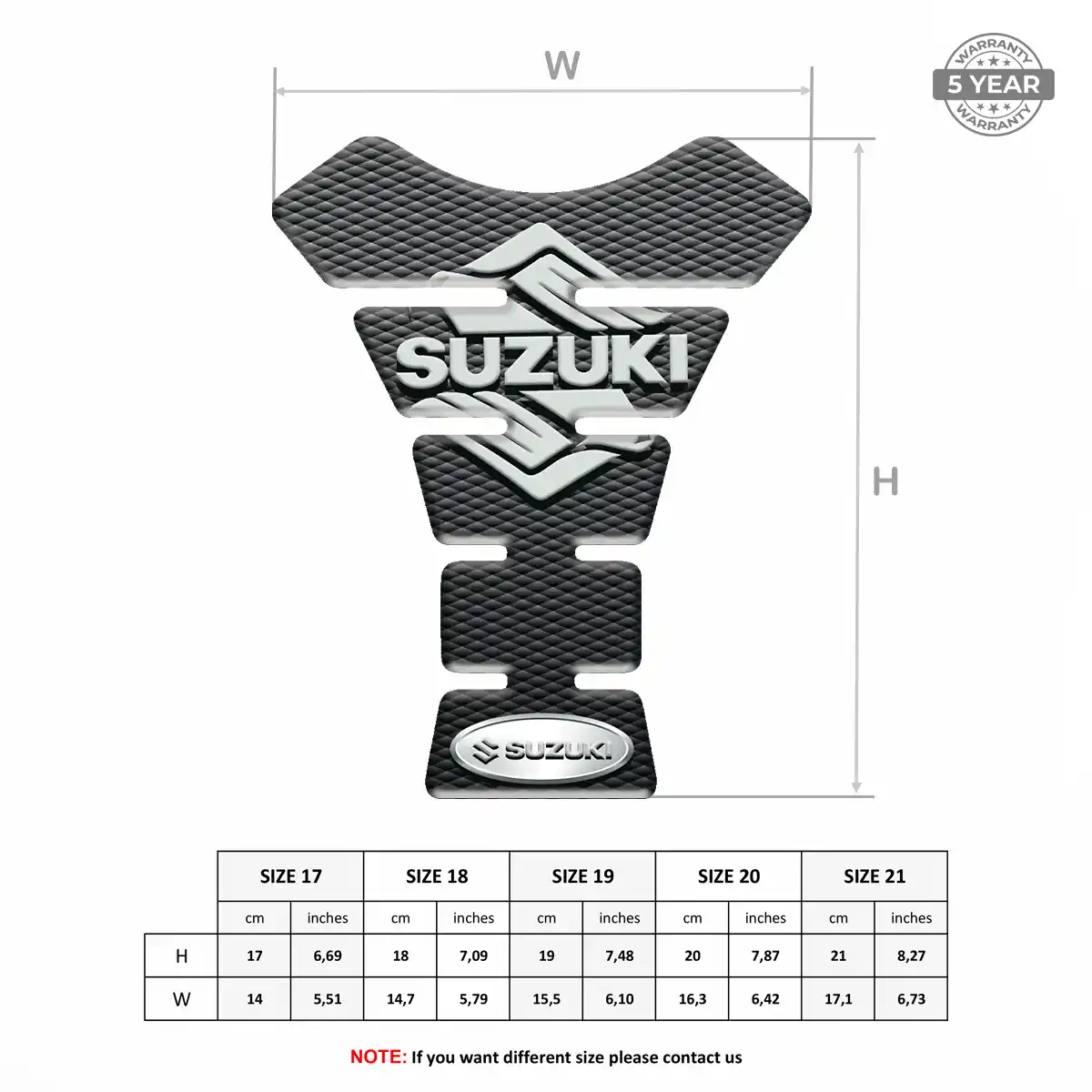 Suzuki Tank Fuse Guard Motorcycle Signature Grade