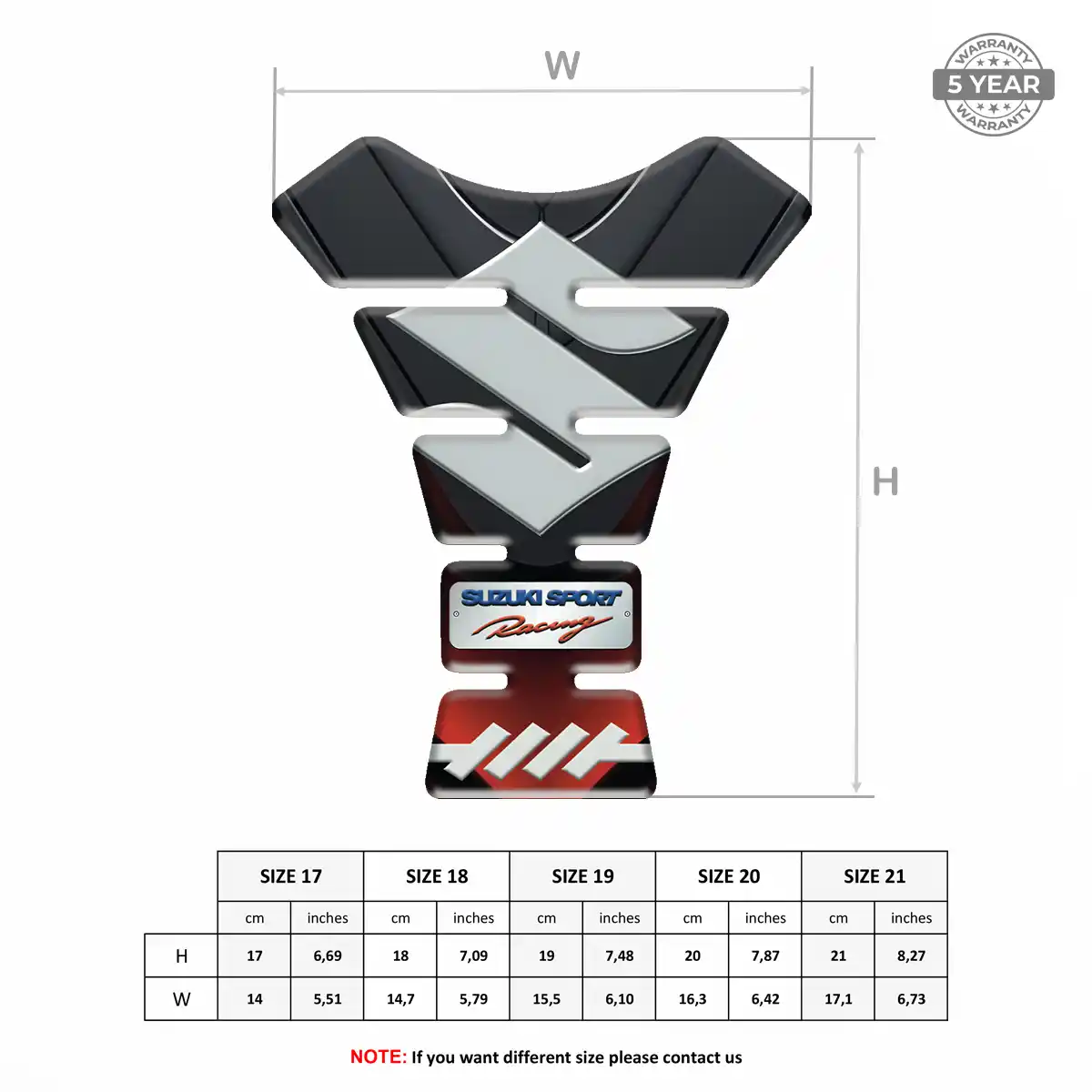 Suzuki Tank Fuse Pad Motorbike Prestige Line