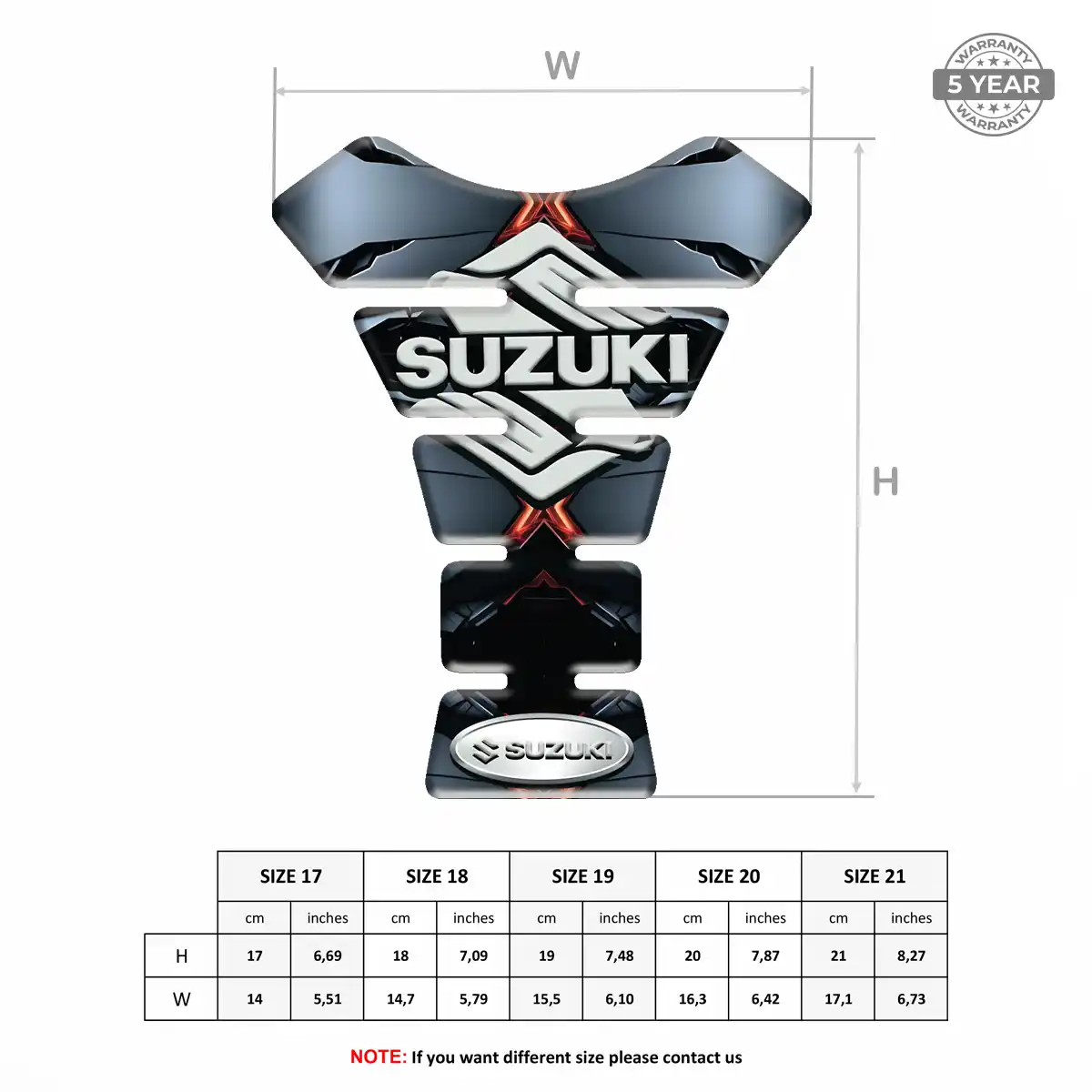 Suzuki Tank Fuse Pad Motorbike Refined Design