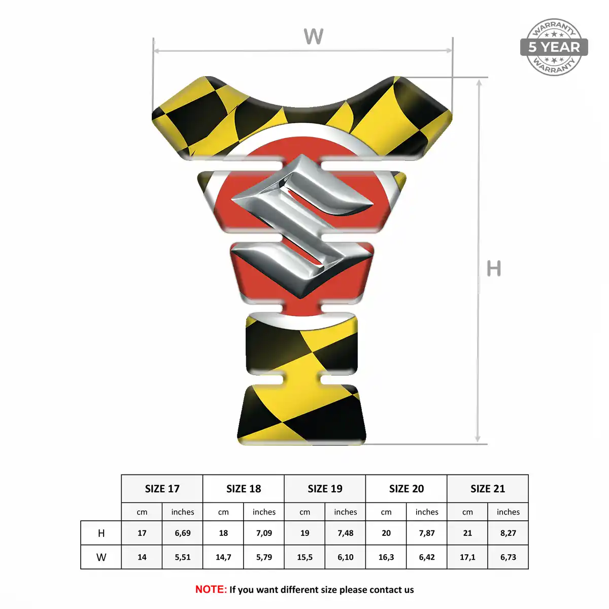 Suzuki Tank Fuse Pad Motorbike Sleek Style