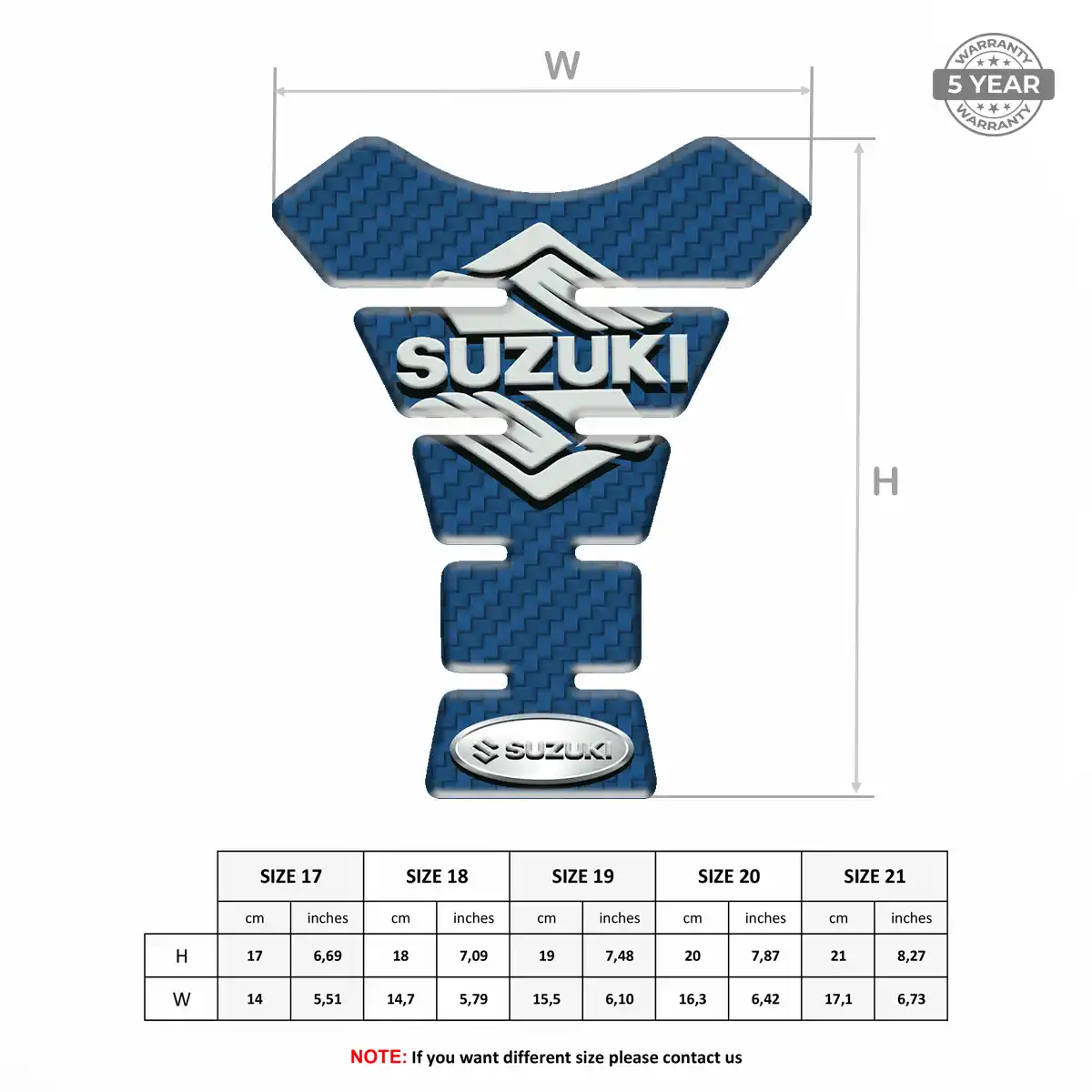 Suzuki Tank Fuse Pad Motorcycle Sleek Style