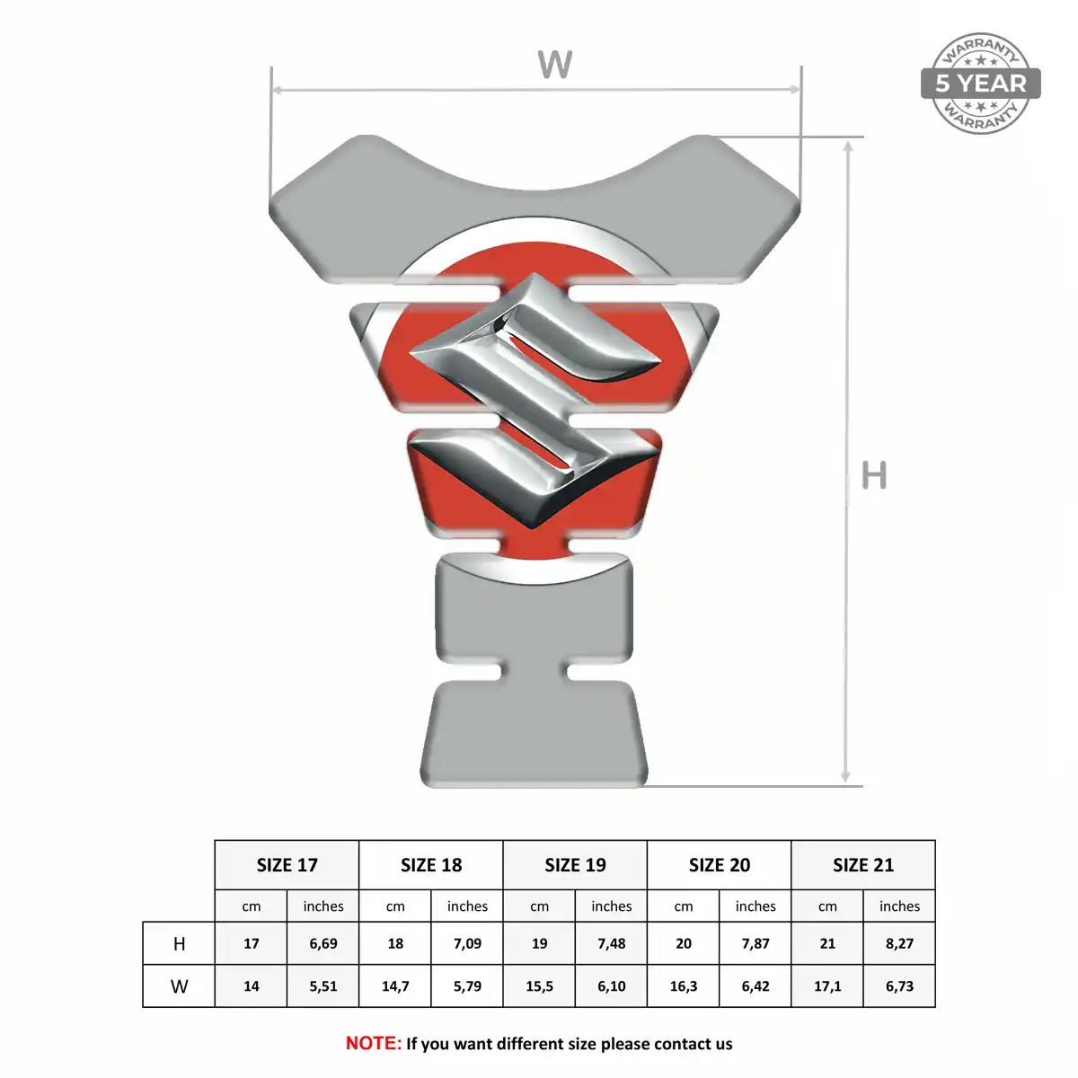 Suzuki Tank Fuse Pads Elite Finish