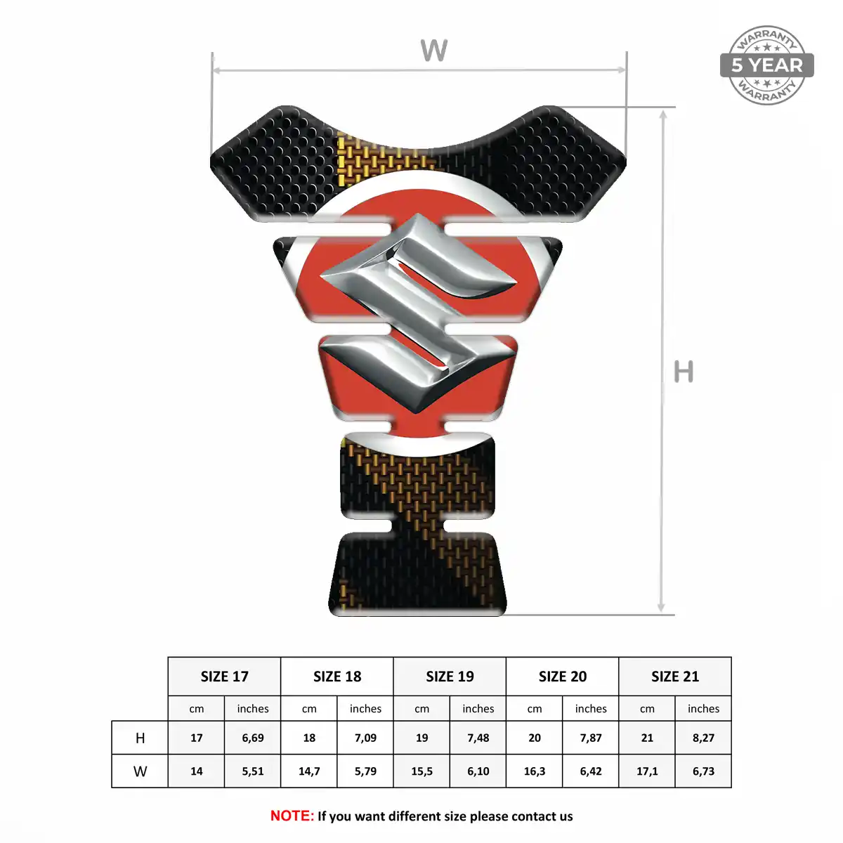 Suzuki Tank Fuse Pads Motorbike Deluxe Edition