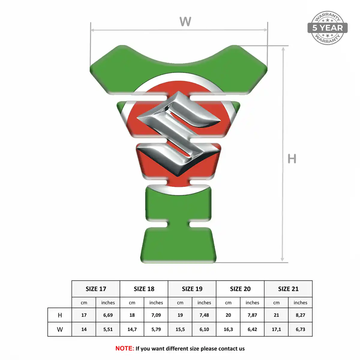 Suzuki Tank Fuse Pads Motorbike Elite Finish