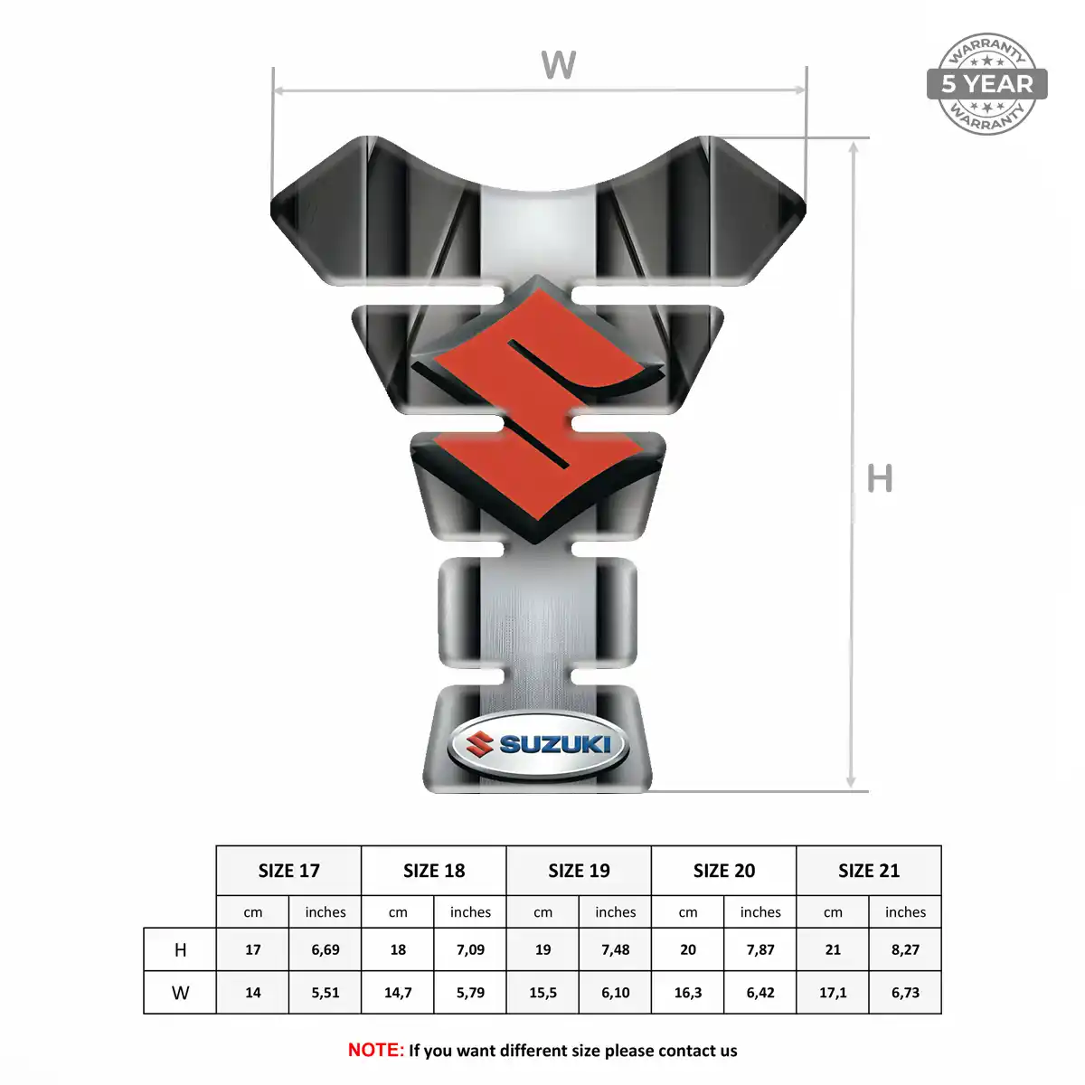 Suzuki Tank Fuse Pads Motorbike Sleek Style