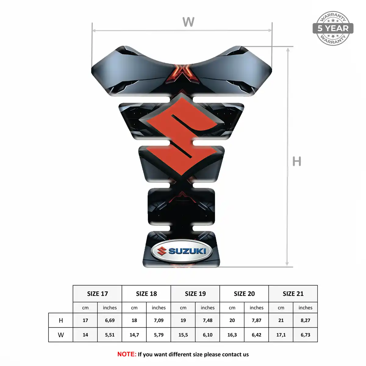 Suzuki Tank Fuse Pads Motorcycle Elite Edition