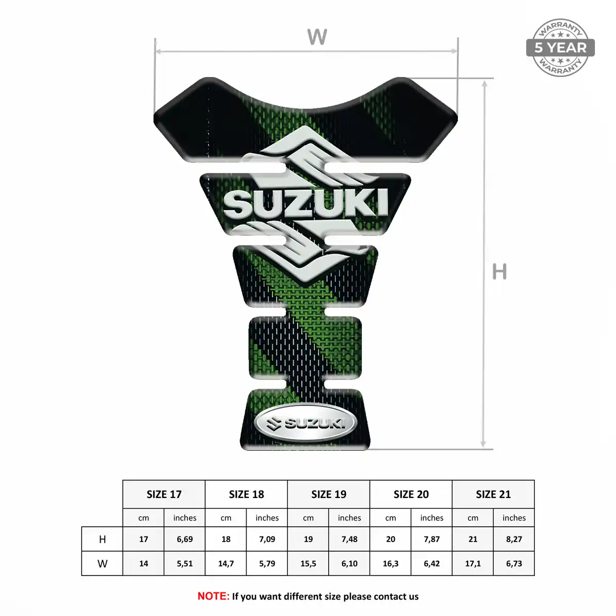 Suzuki Tank Fuse Protector Motorcycle Elite Finish