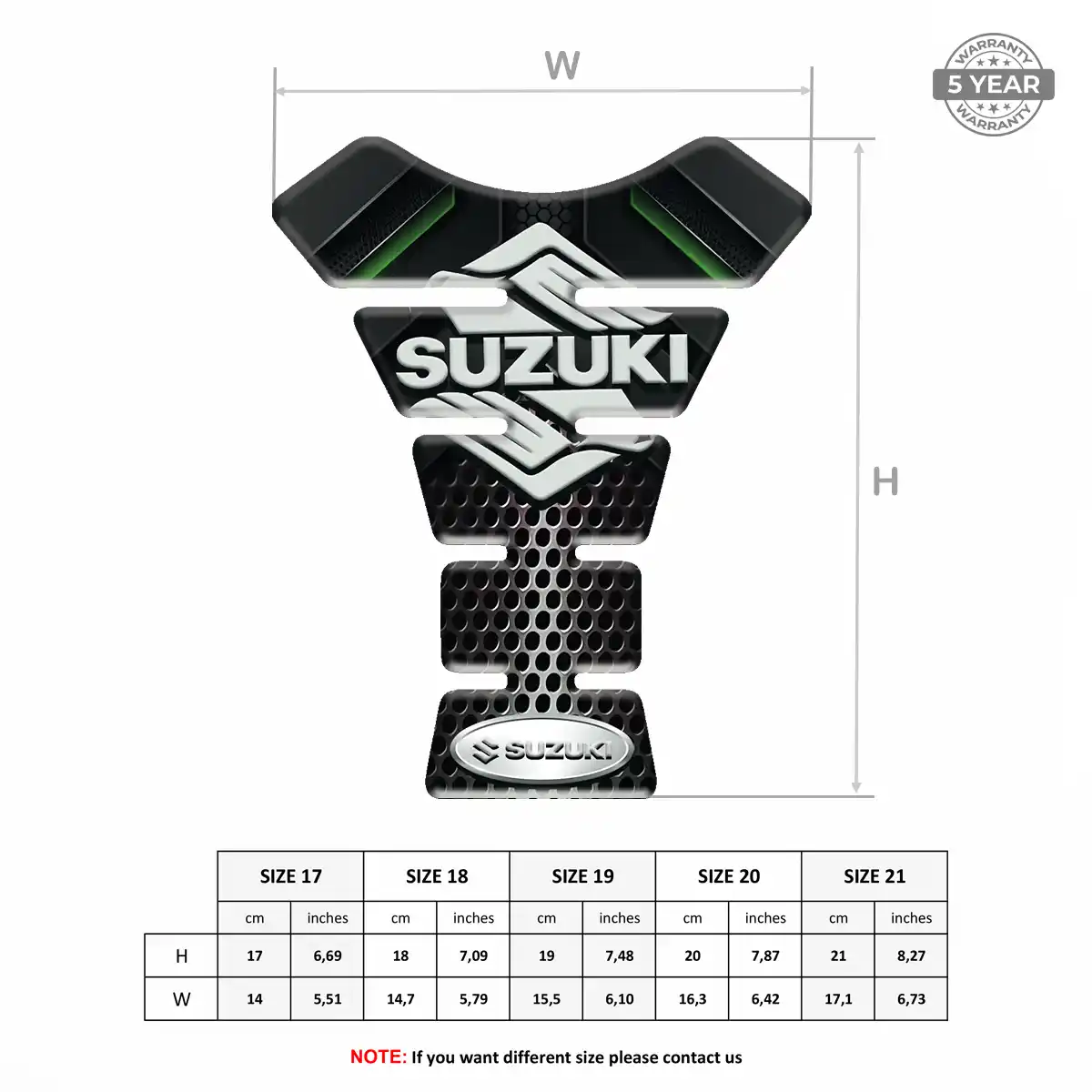 Suzuki Tank Fuse Protector Motorcycle Signature Grade