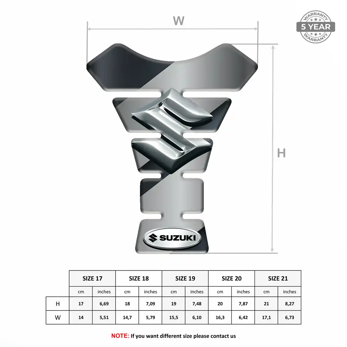Suzuki Tank Grip Pad Elite Finish