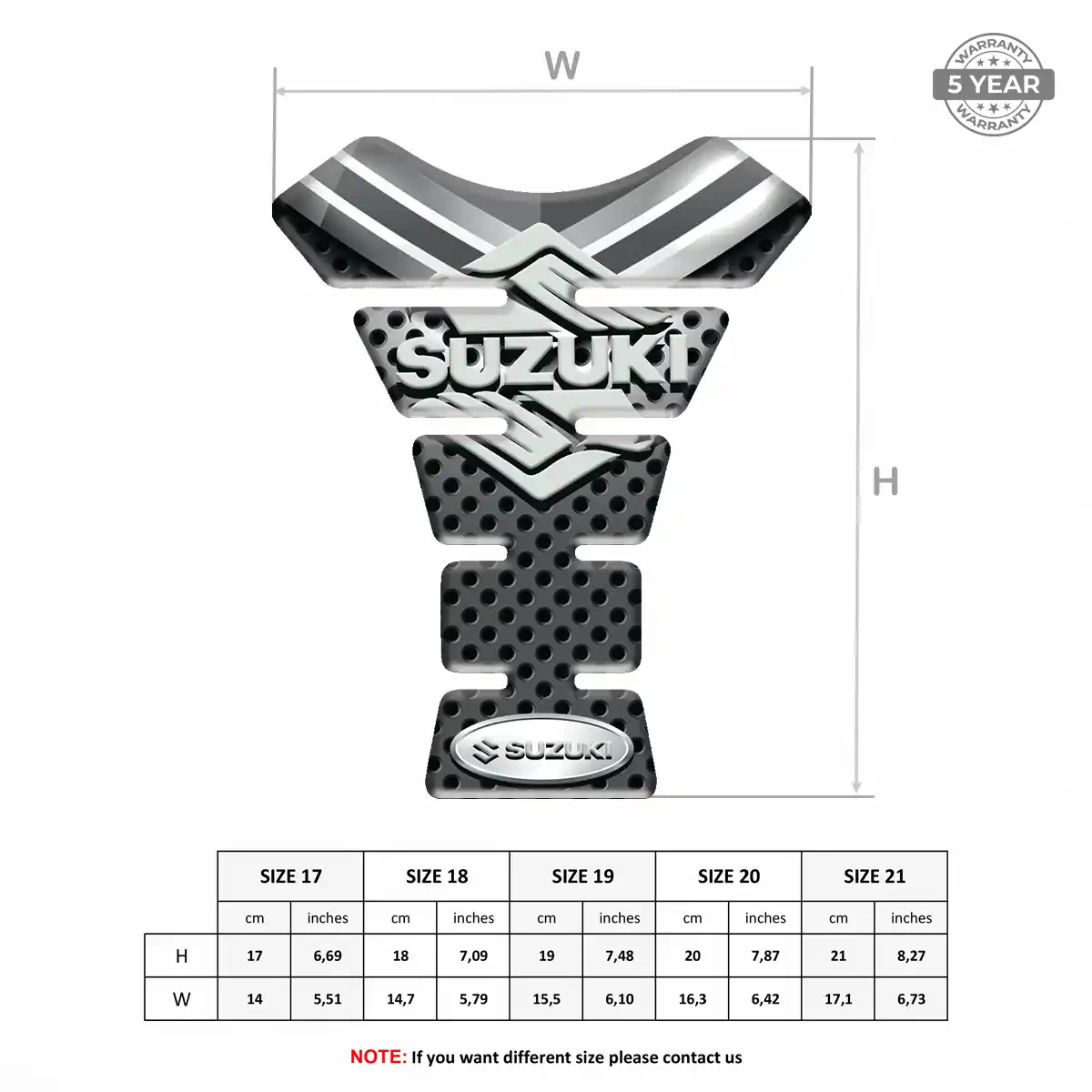 Suzuki Tank Grip Pad Refined Design