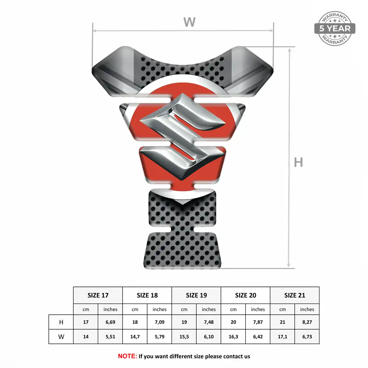 Suzuki Tank Guard Fuse Motorbike Signature Grade