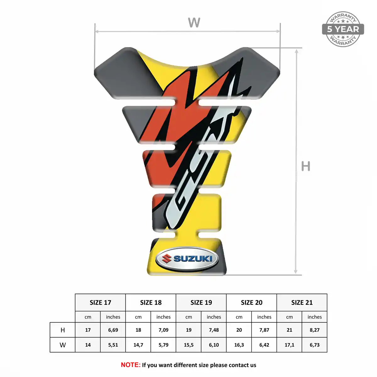 Suzuki Tank Guard Pad Elite Finish
