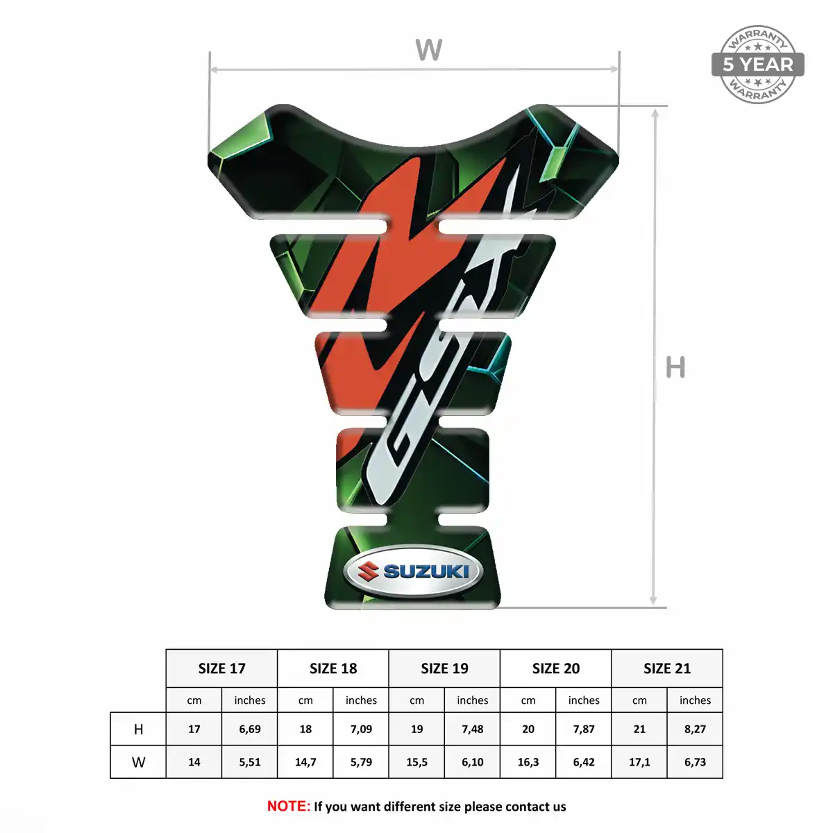 Suzuki Tank Guard Pad Motorbike Signature Grade