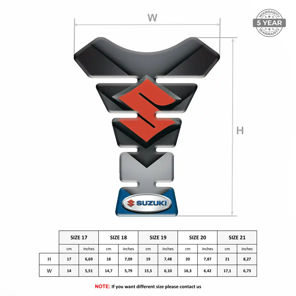 Suzuki Tank Guard Pad Motorcycle Deluxe Edition