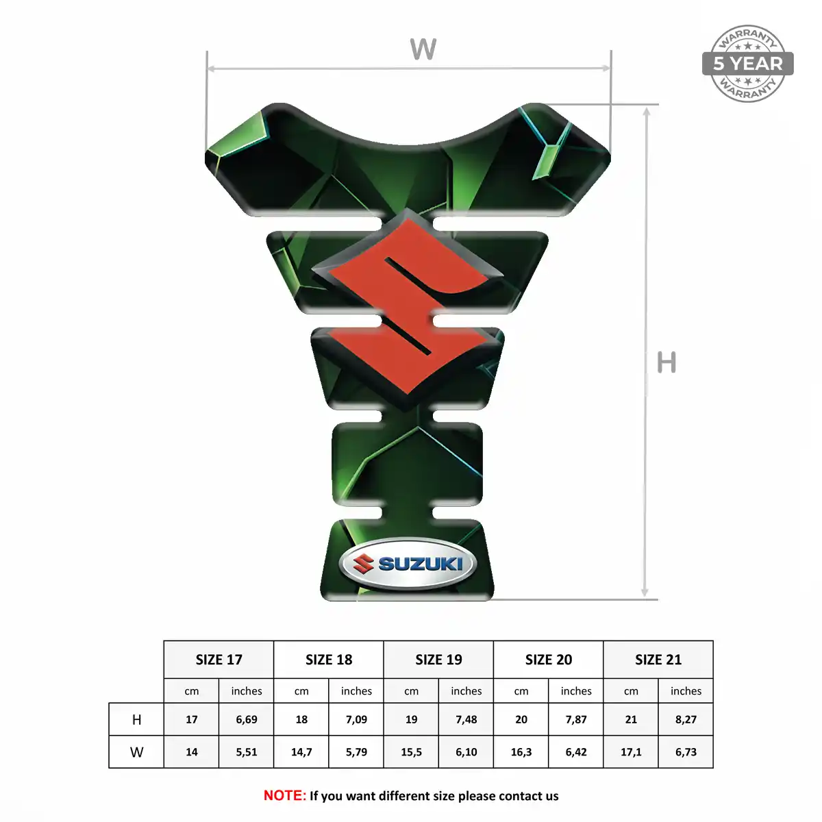 Suzuki Tank Guard Pad Motorcycle Elite Finish