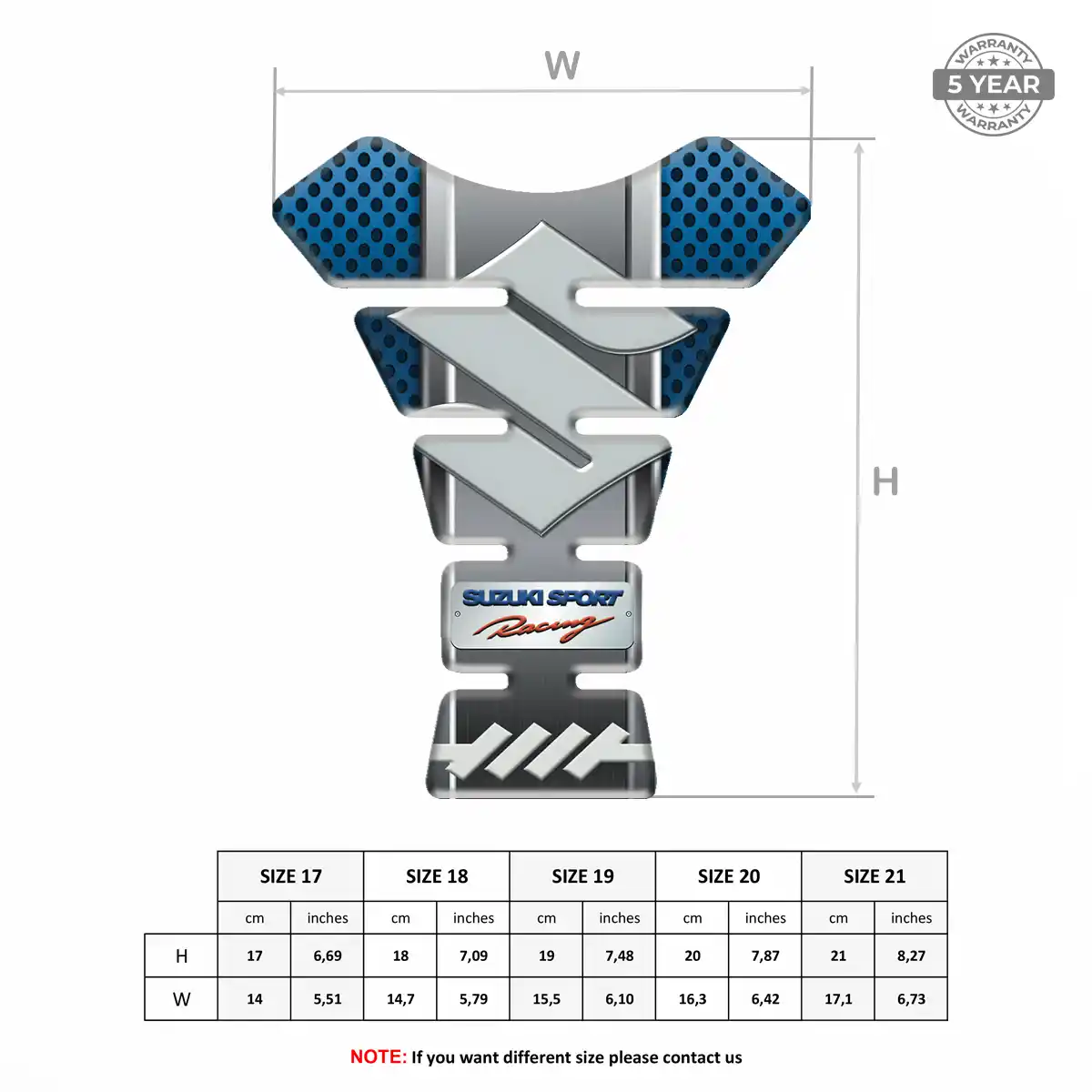 Suzuki Tank Guard Pad Motorcycle Prestige Line