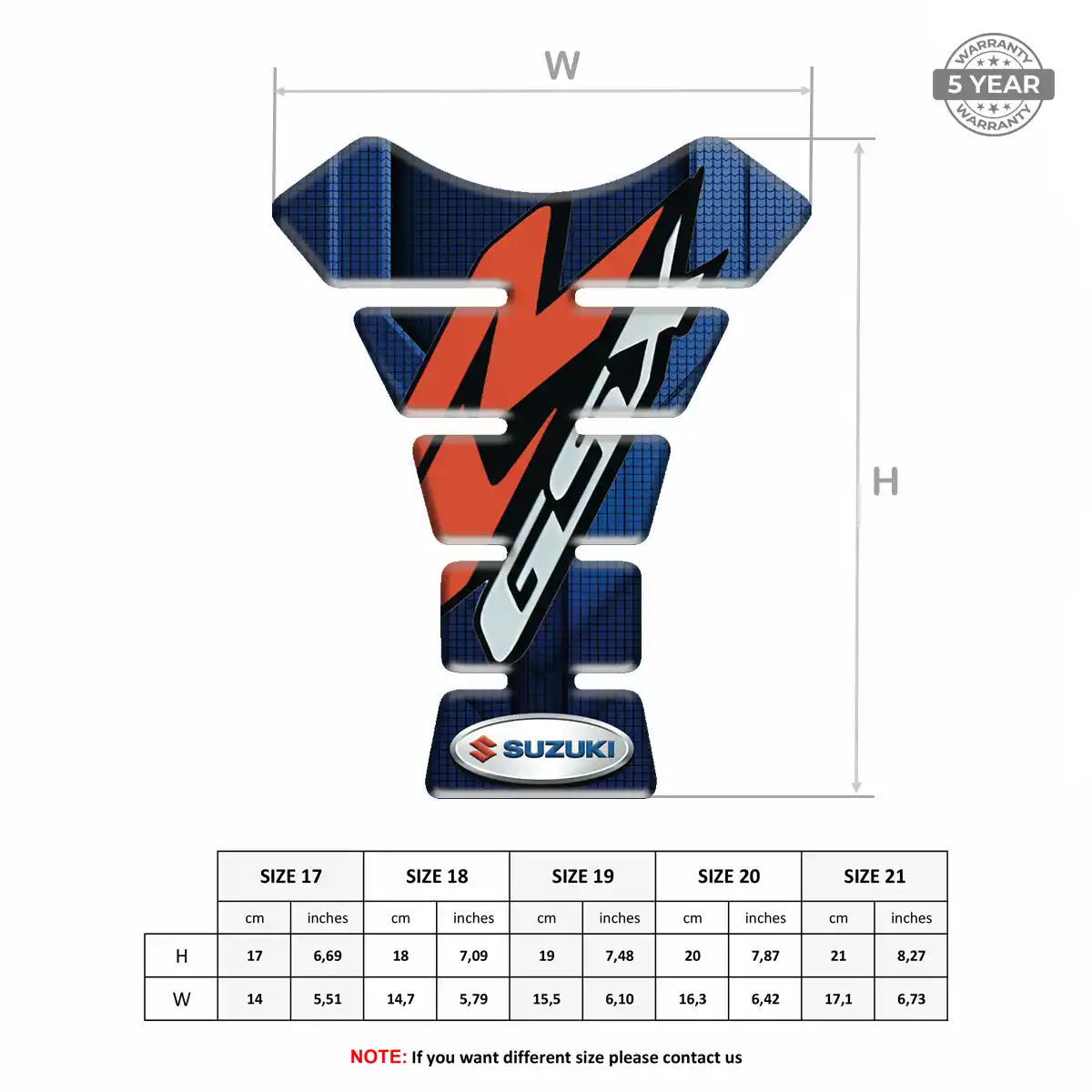 Suzuki Tank Guard Pad Motorcycle Signature Grade