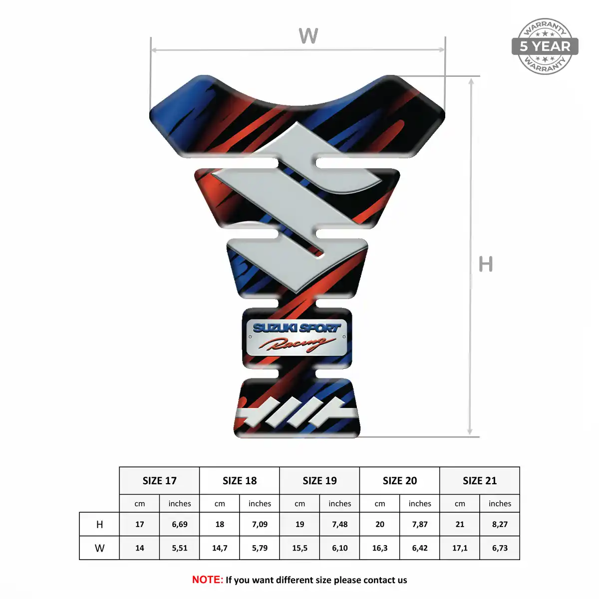 Suzuki Tank Guard Pad Motorcycle Superior Craft
