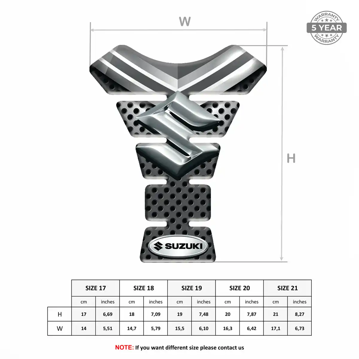 Suzuki Tank Guard Pad Refined Design
