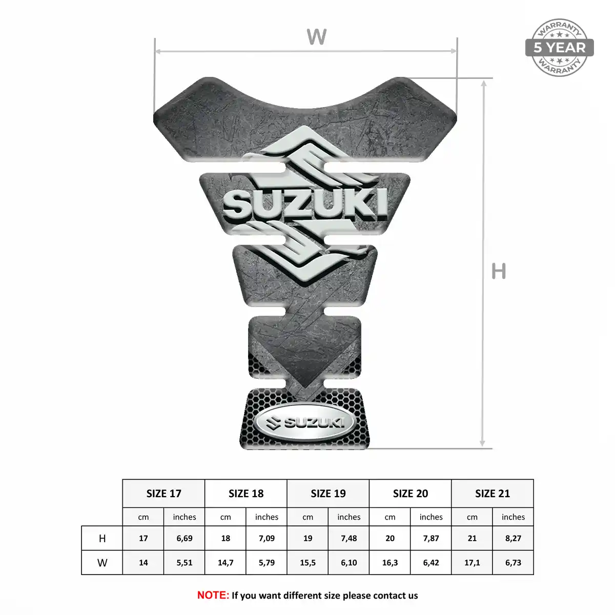 Suzuki Tank Guard Pad Sleek Style