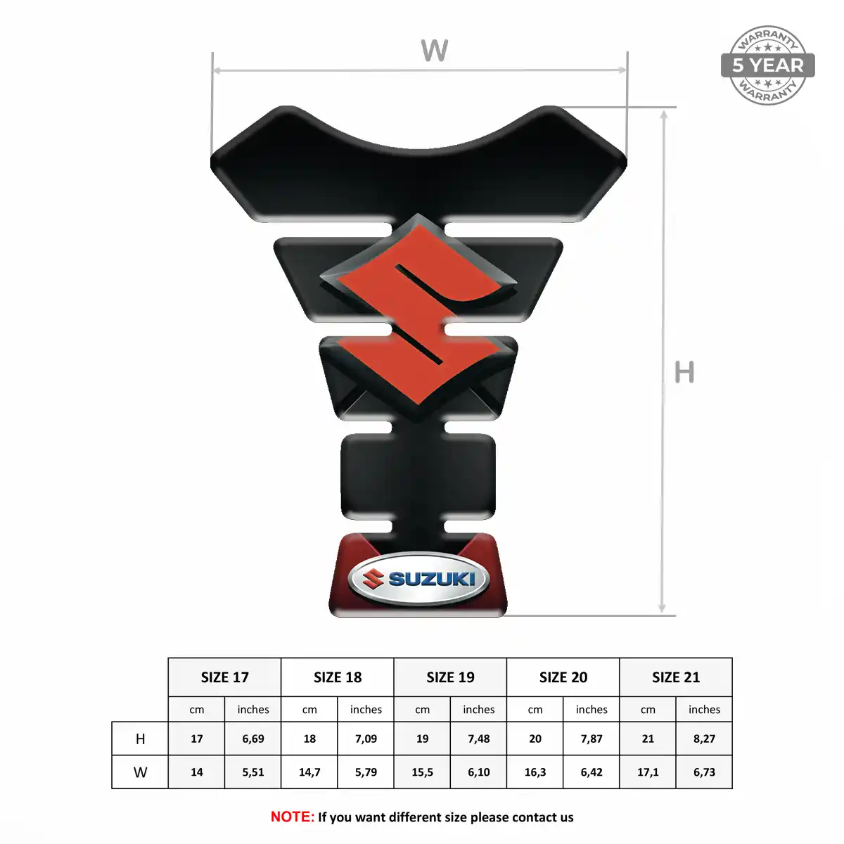 Suzuki Tank Guard Pads Motorbike Deluxe Edition