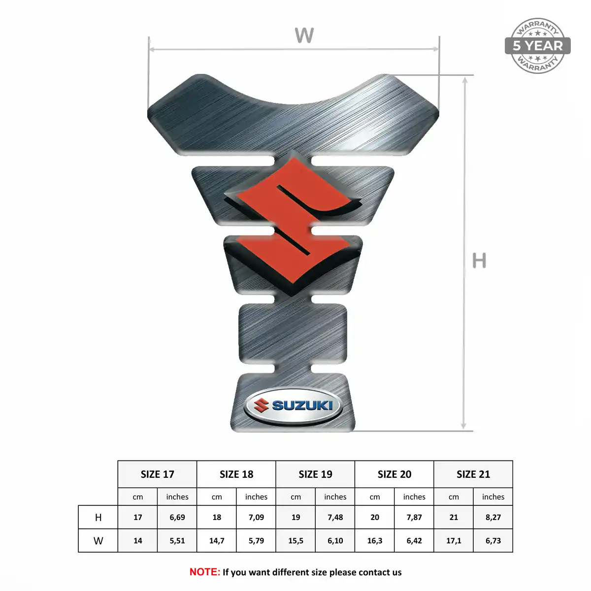 Suzuki Tank Guard Pads Motorbike Elite Finish