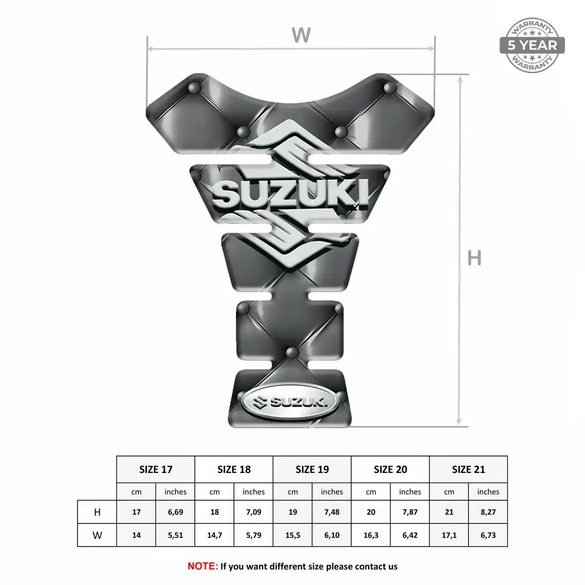 Suzuki Tank Guard Pads Motorbike Prestige Line