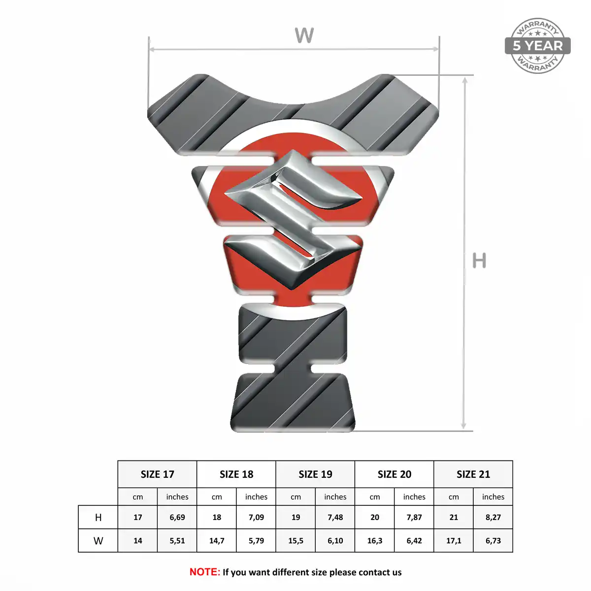 Suzuki Tank Guard Pads Motorbike Refined Design