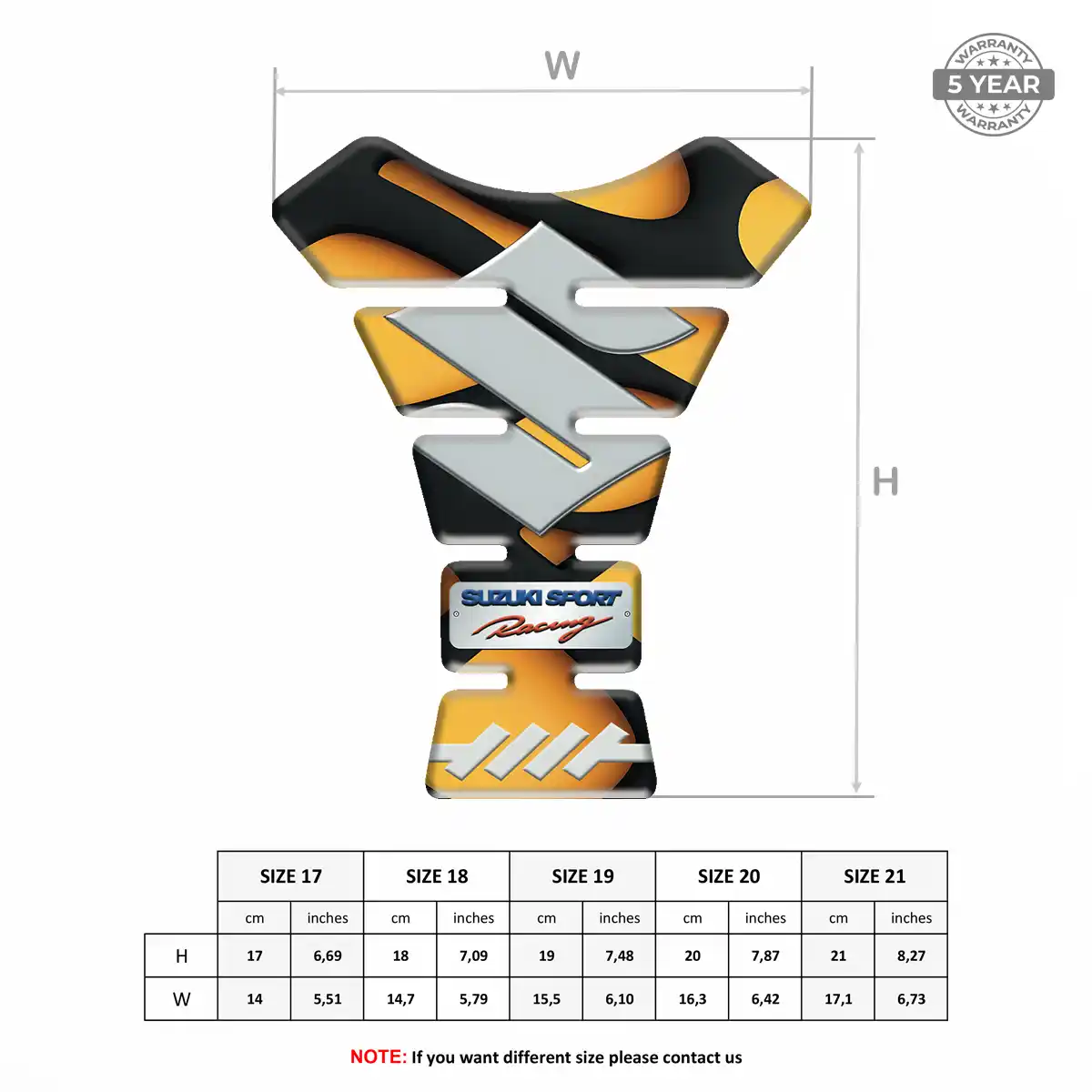 Suzuki Tank Guard Pads Motorcycle Deluxe Edition