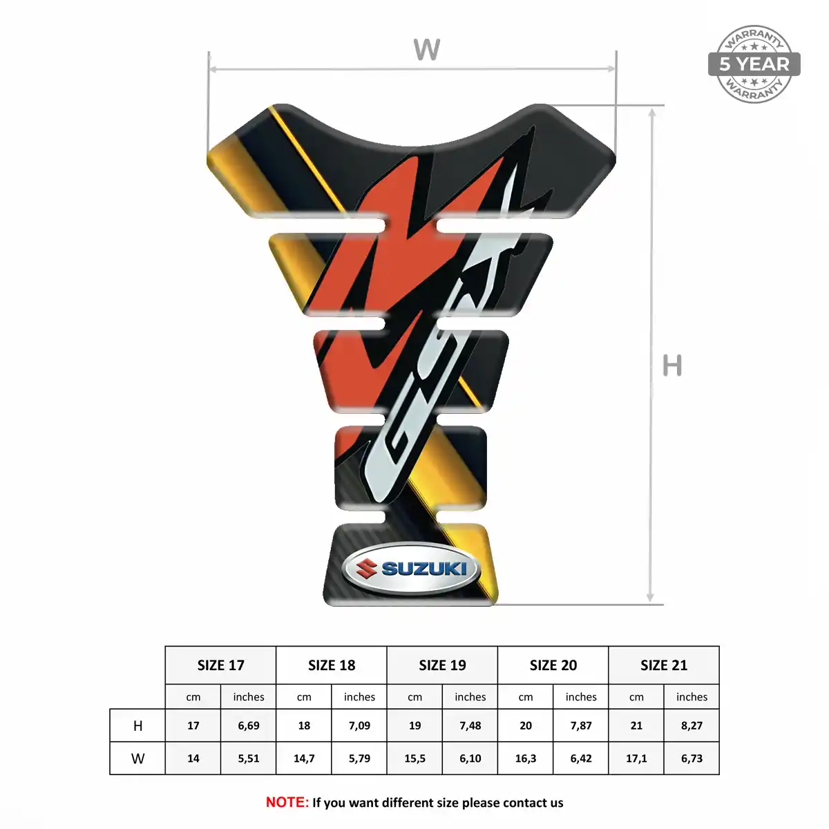 Suzuki Tank Guard Pads Refined Design
