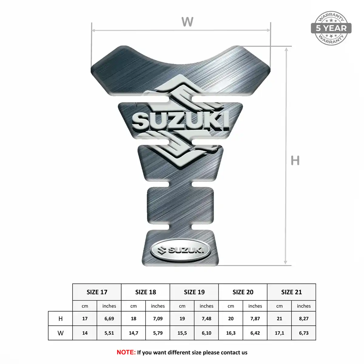 Suzuki Tank Guard Pads Sleek Style