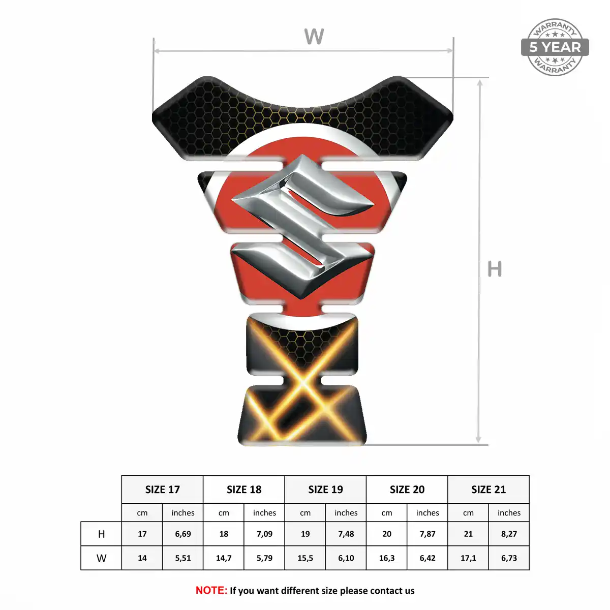 Suzuki Tank Guard Protector Motorcycle Elite Finish