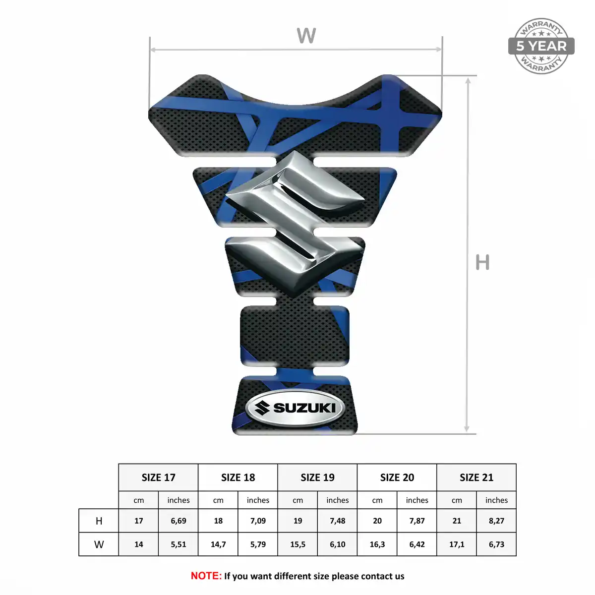 Suzuki Tank Guard Protector Motorcycle Prestige Line