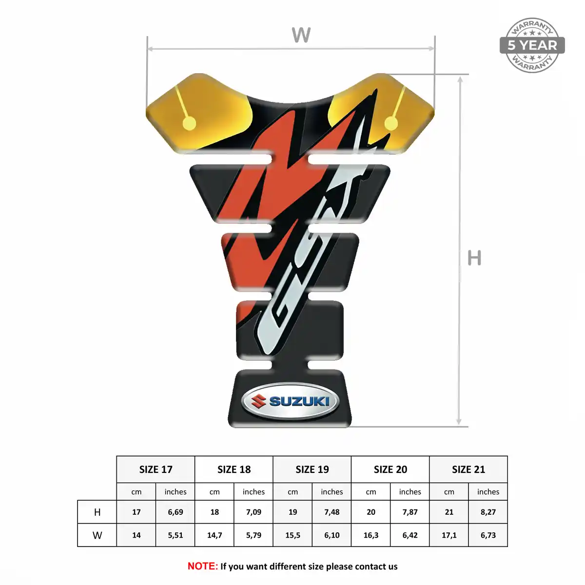 Suzuki Tank Guard Protector Motorcycle Prime Quality