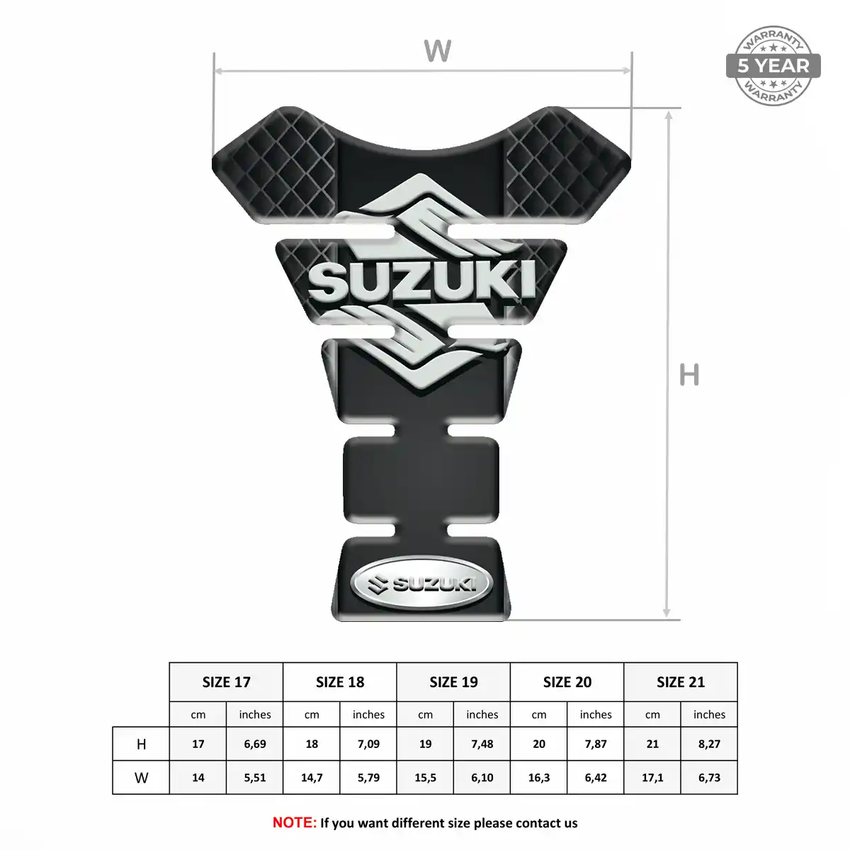 Suzuki Tank Guard Protector Motorcycle Refined Design