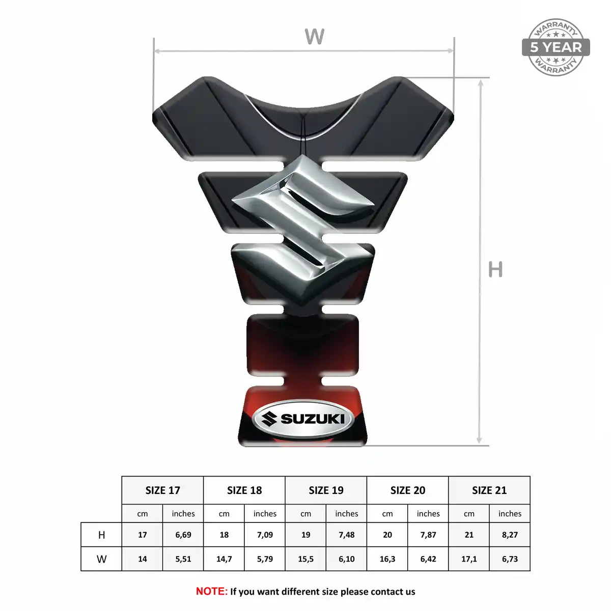 Suzuki Tank Guard Protector Motorcycle Signature Grade