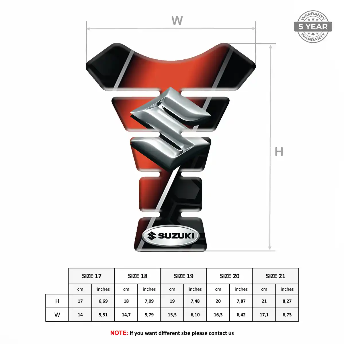Suzuki Tank Guard Protector Motorcycle Sleek Style
