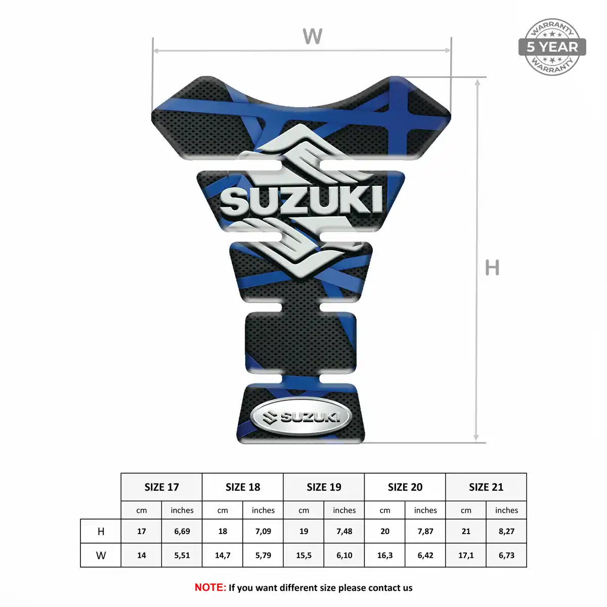 Suzuki Tank Knee Pad Prime Quality