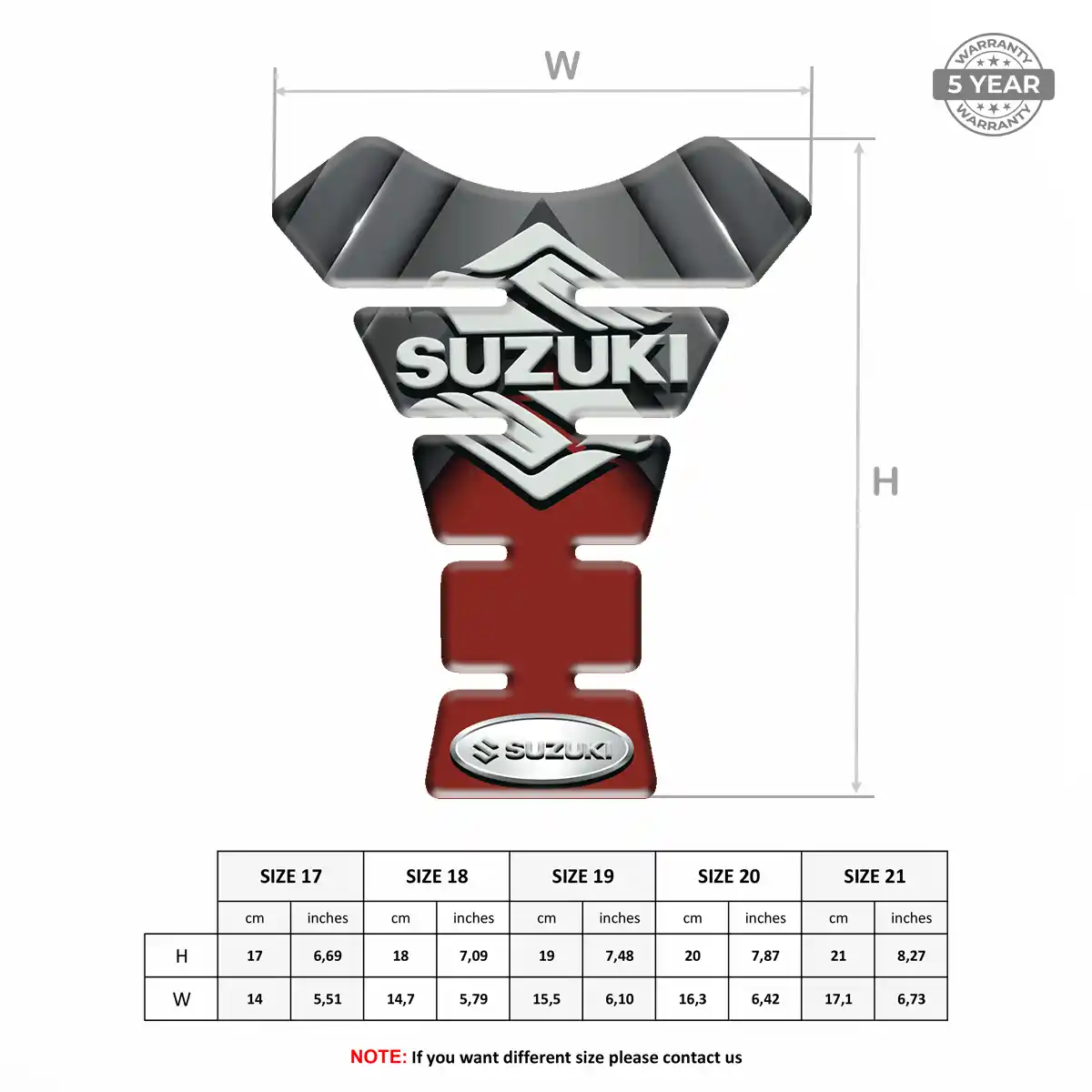 Suzuki Tank Knee Pad Refined Design