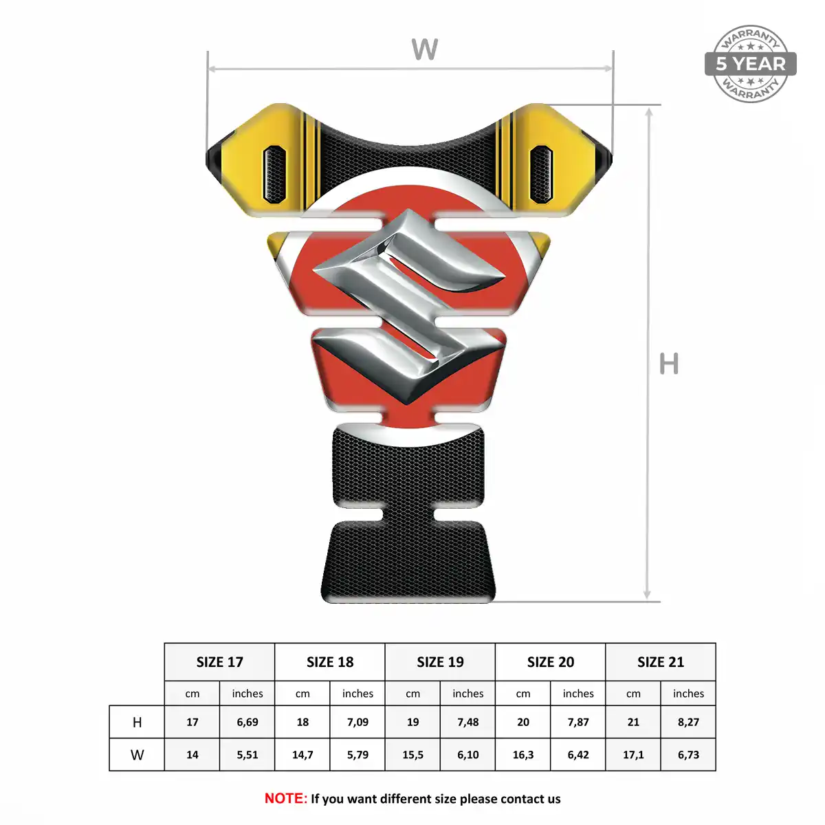 Suzuki Tank Knee Pad Sleek Style