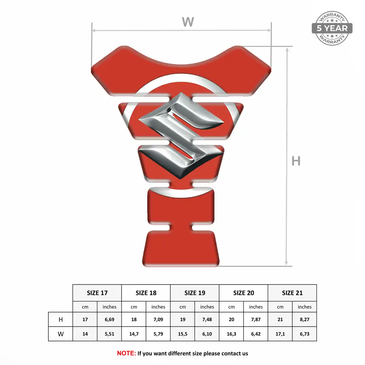 Suzuki Tank Pad Fuse Motorbike Prime Quality