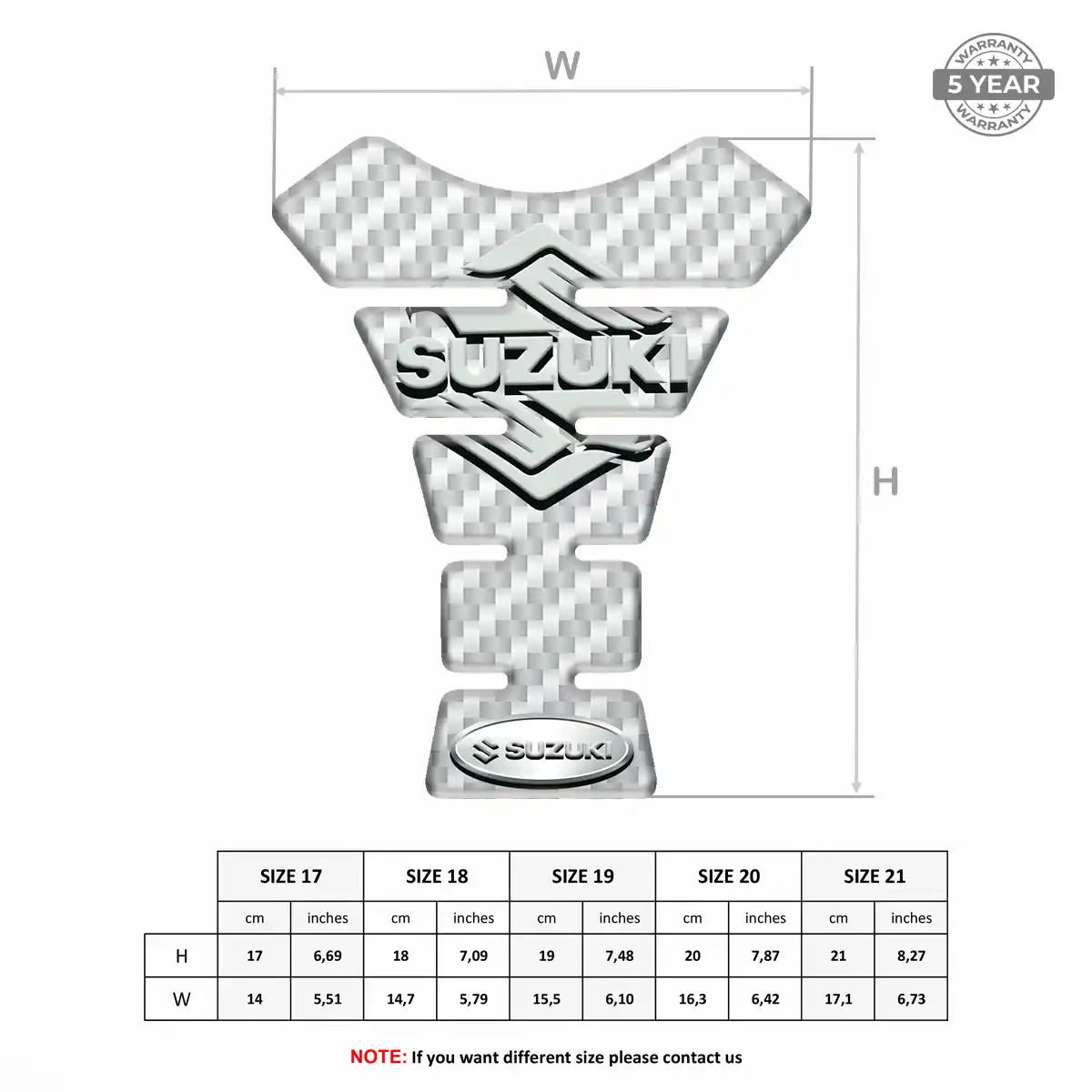 Suzuki Tank Pad Fuse Motorbike Refined Design