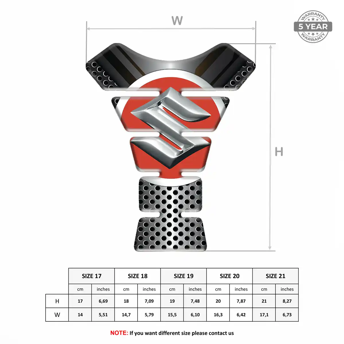 Suzuki Tank Pad Fuse Motorbike Sleek Style