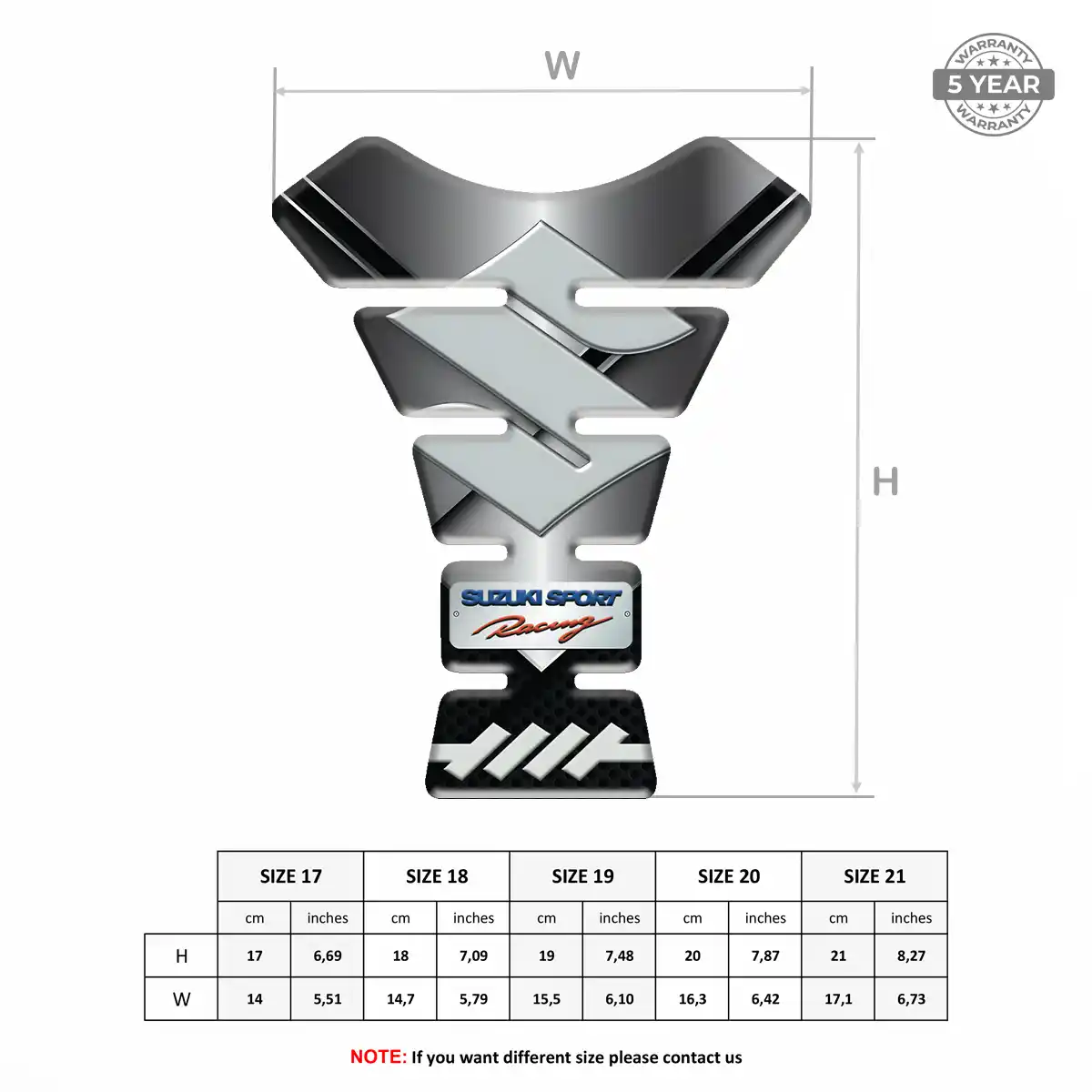 Suzuki Tank Pad Fuse Motorcycle Elite Finish