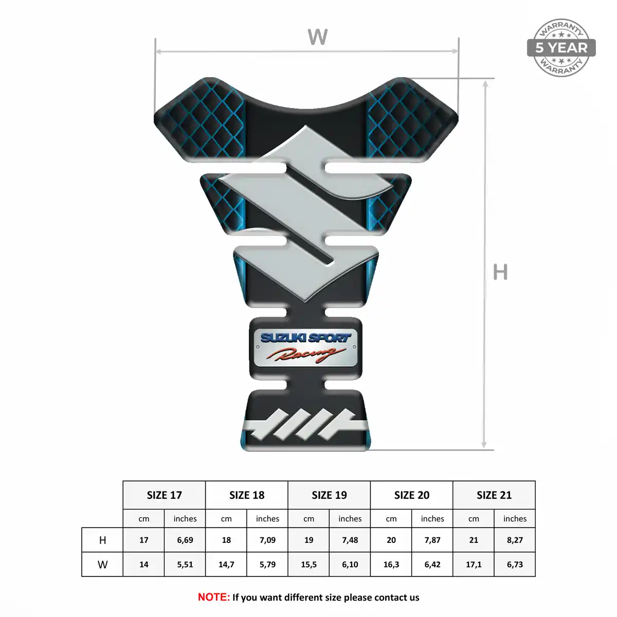 Suzuki Tank Pad Guard Motorbike Deluxe Edition