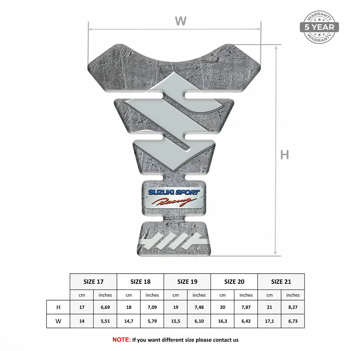 Suzuki Tank Pad Guard Motorbike Elite Finish