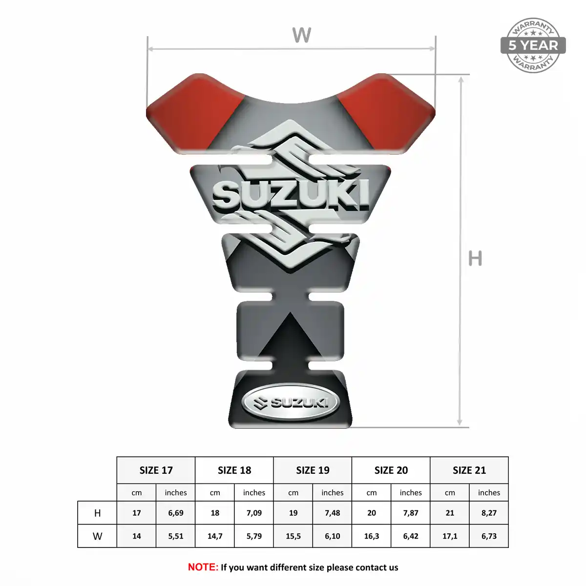 Suzuki Tank Pad Guard Motorbike Prestige Line