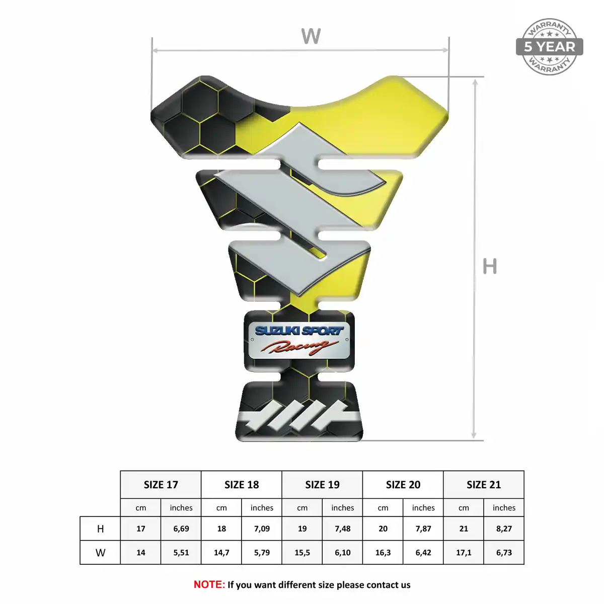 Suzuki Tank Pad Guard Motorbike Superior Craft